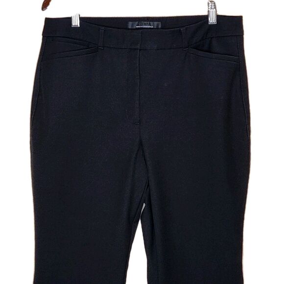 White House Black Market Ines Slim Boot Black Dress Pants Stretch Women's 12S - Picture 3 of 14